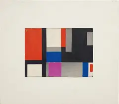 Antonio Asis, Untitled, 1956, acrylic on paper mounted on wood panel