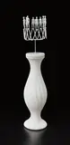 Ruby Rumié, Crowned Vessel 16 (From the Series Halito Divino), 2013, ceramic, bronze and acrylic artist's pedestal