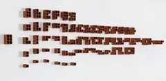 Héctor Zamora, 6 of the potentialities series, 2009, Colombian bricks