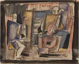 Julio U. Alpuy, Silencio, 1951, ink and watercolor on paper