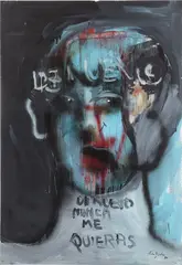 Julio Galán, Untitled (De Nuevo Nunca me Quieras), 1994, oil on canvas