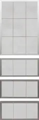 Marco Maggi, Mosaic Progression three, 2003, pencil on clay board, in 4 parts