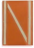 Pino Pascali, From the series Lettere (N), 1964, mixed media on canvas