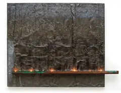 Pier Paolo Calzolari, Untitled, 1976, lead, copper, iron, oil lamps