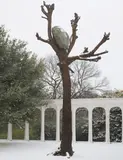 Giuseppe Penone, Idee di pietra, 2003-07, bronze tree, grey granite river stone