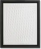 Enrico Castellani, Superficie Bianca, 1981, acrylic on shaped canvas