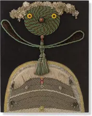 Enrico Baj, Mary Augusta Arnold Ward, English Writer, 1974, mixed media, collage on canvas