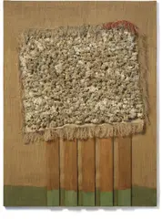 Untitled by Jack Clemente, 1971, braided rope, wood on canvas, offered May 2015