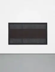 Salvatore Emblema, Untitled, 1979, dyed, overlaid and de-threaded burlap