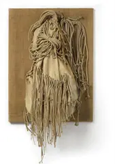 Jack Clemente, Untitled, 1969, braided rope, burlap, on canvas