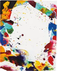 Untitled SF68-127 by Sam Francis, 1968, Acrylic in colors, on watercolor paper, the full sheet,, sold Apr 2015