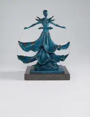 Dalínian Dancer by Salvador Dalí, 1949/89, Bronze with blue patina,, sold Apr 2015