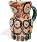 Femmes fleurs (Flower Women) by Pablo Picasso, 1948, White earthenware turned pitcher painted in colors with brushed glaze and patina,, sold Apr 2015