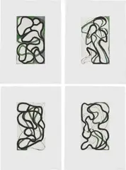 Suzhou I-IV by Brice Marden, 1998, The complete set of four etchings with aquatint, drypoint and scraping in colors, on Somerset paper, with full margins,, sold Apr 2015