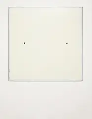 Robert Ryman, Conversion, 2003, Relief print from linoleum in white with applied carpet tacks, on aluminum panel, the full sheet,