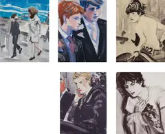 Elizabeth Peyton, Jackie and John; Prince Harry and Prince William; John; Kiss (Tony); and Prince William, 2000, The complete set of five lithographs in colors, on wove paper, the full sheets,