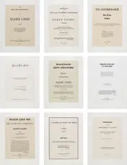 Narratives (Disembark) by Glenn Ligon, 1993, The complete set of nine etchings, on Chine collé to Arches paper, with full margins,, offered Apr 2015
