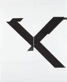 Wade Guyton, X Poster (Untitled, 2007, Epson UltraChrome inkjet on linen, 84 x 69 inches, WG1209), 2013, Digital print with archival UV curable inks, the full sheet, hand-folded (as issued),