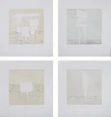 Blank Signs by Ed Ruscha, 2004, The complete set of four etchings with aquatint in colors, on Magnani Pescia paper, with full margins, with title page a, offered Apr 2015