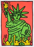 Keith Haring, Statue of Liberty, 1986, Screenprint in colors, on heavy wove paper, with full margins,