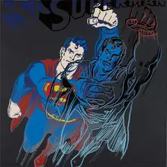 Andy Warhol, Superman, from Myths, 1981, Screenprint in colors with diamond dust, on Lenox Museum Board, the full sheet,