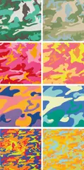 Andy Warhol, Camouflage, 1987, The complete set of eight screenprints in colours (some fluorescent), on Lenox Museum Board, the full sheets,