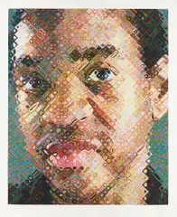 Lyle by Chuck Close, 2003, Screenprint in colors, on wove paper, with full margins,, offered Apr 2015