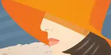 Alex Katz, Orange Hat, from Alex and Ada, the 1960's to the 1980's, 1990, Screenprint in colors, on Arches Roll Stock Rag paper, the full sheet,