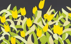 Yellow Tulips by Alex Katz, 2014, Screenprint in colors, on 4-ply Museum Board, the full sheet,, sold Apr 2015