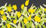 Alex Katz, Yellow Tulips, 2014, Screenprint in colors, on 4-ply Museum Board, the full sheet,