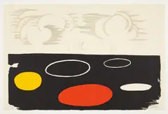 Marée basse (Low Tide) by Alexander Calder, 1974, Lithograph in colors, on Chiffon de Mandeure paper, with full margins,, sold Apr 2015