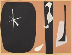 Agnes Martin, Untitled, 1952, Screenprint in colors, on laid paper, with margins,