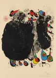 La Cascade aux oiseaux by Joan Miró, 1971, Lithograph in colors, on Arches paper, with full margins,, sold Apr 2015