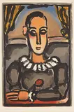 Georges Rouault, Pierrot noir, from Cirque de l' étoile filante, 1938, Aquatint in colors, on Montval paper, with full margins,