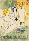 l’Artisan Moderne by Henri de Toulouse-Lautrec, 1896, Lithograph in colors, on wove paper laid to thin Japanese paper, with small margins at left and bottom, trimmed to the i, offered Apr 2015