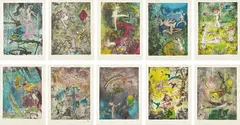 Centre Noeuds by Roberto Matta, 1974, The complete set of ten etchings in colors, on Japanese nacré paper, with full margins,, sold Apr 2015