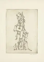 Le Mythe de la roche percée: plate B by Yves Tanguy, 1947, Etching, on wove paper, with full margins,, offered Apr 2015