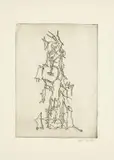 Yves Tanguy, Le Mythe de la roche percée: plate B, 1947, Etching, on wove paper, with full margins,