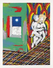 Lucas Samaras, Clenched Couple, 1975, Screenprint in colors, on wove paper, with full margins,