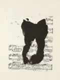 Long Point Gallery: Music for Long Point by Robert Motherwell, 1988, Lithograph in colors, on Okawara handmade Chine appliqué to Arches Cover buff paper, with full margins,, sold Apr 2015