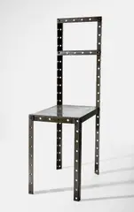 Chair, from Hamletmachine by Robert Wilson, 1986, Gray perforate sheet-metal,, sold Apr 2015