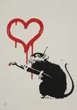 Love Rat by Banksy, 2004, Screenprint, on wove paper, with full margins,, sold Apr 2015