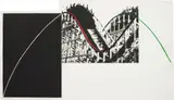 John Baldessari, Rollercoaster, 1989-90, Aquatint and photogravure in colors, on irregularly shaped Somerset paper, with full margins,