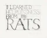 Bruce Nauman, I learned Helplessness from Rats, 1988, Etching and drypoint, on Somerset Satin paper, with full margins,