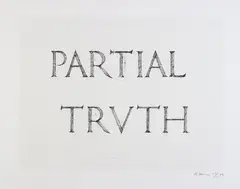 Partial Truth by Bruce Nauman, 1997, Screenprint in colors with embossing, on Lana Gravure paper, with full margins,, offered Apr 2015