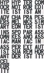 Black Book by Christopher Wool, 1989, Hardcover book, with 17 text images, on smooth wove paper, the full sheets, bound (as issued),, sold Apr 2015