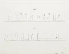 Verso Recto by Bruce Nauman, 1996, Etching, on Lana Gravure paper, with full margins,, sold Apr 2015