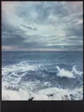 Seestück II (Seascape II) by Gerhard Richter, 1970, Offset print in colors with black printed ground, on lightweight cardboard with granulated texture, the full sheet,, sold Apr 2015