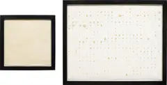 Stephen Prina, Portrait de Victorine Meurent (Portrait de Victorine Meurent) 1862, from Exquisite Corpse: The Complete Paintings of Manet, 1989, Diptych, including one offset lithograph and one ink wash, on wove and rag paper, the full sheets,