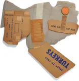 Robert Rauschenberg, Cardbird III, from Cardbird Series, 1971, Collage print with tape, steel staples, photo offset lithograph, and screenprint in colors, on corrugated cardboard, the full sheet,